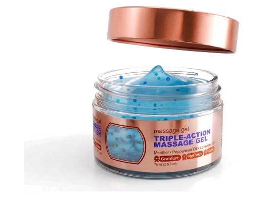 Kinzeno triple-action massage gel jar